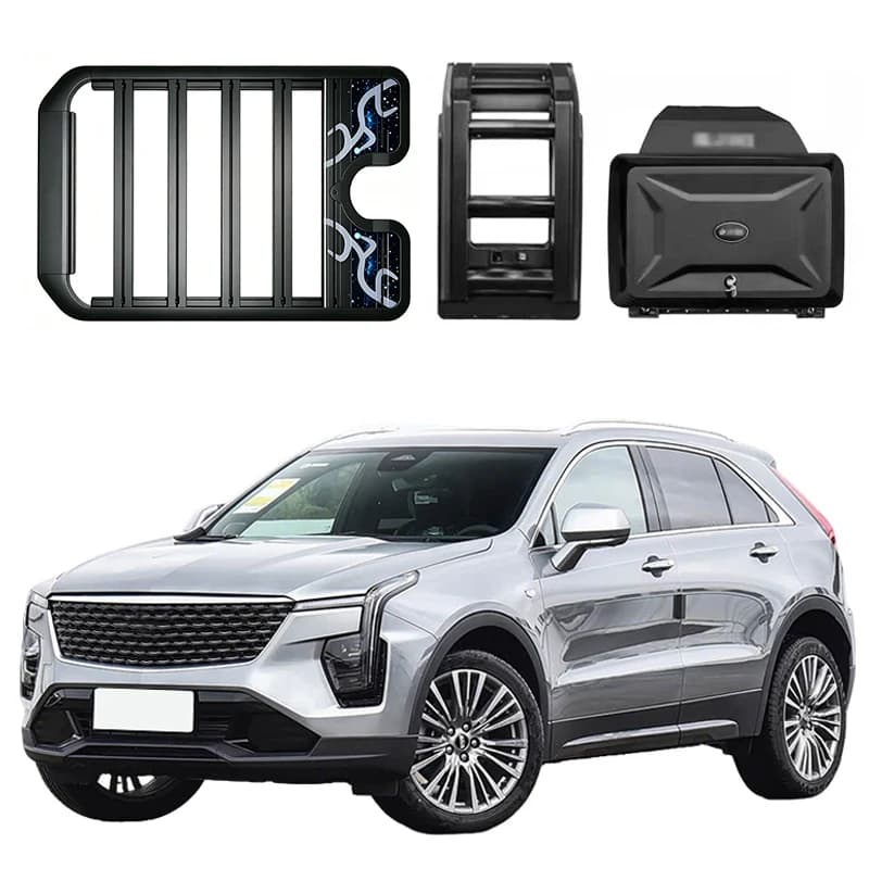 Aluminum Alloy Car Roof Cargo Luggage Rack Baskets Side Ladder Side Box for Cadillac XT4 2018-2024 2025+