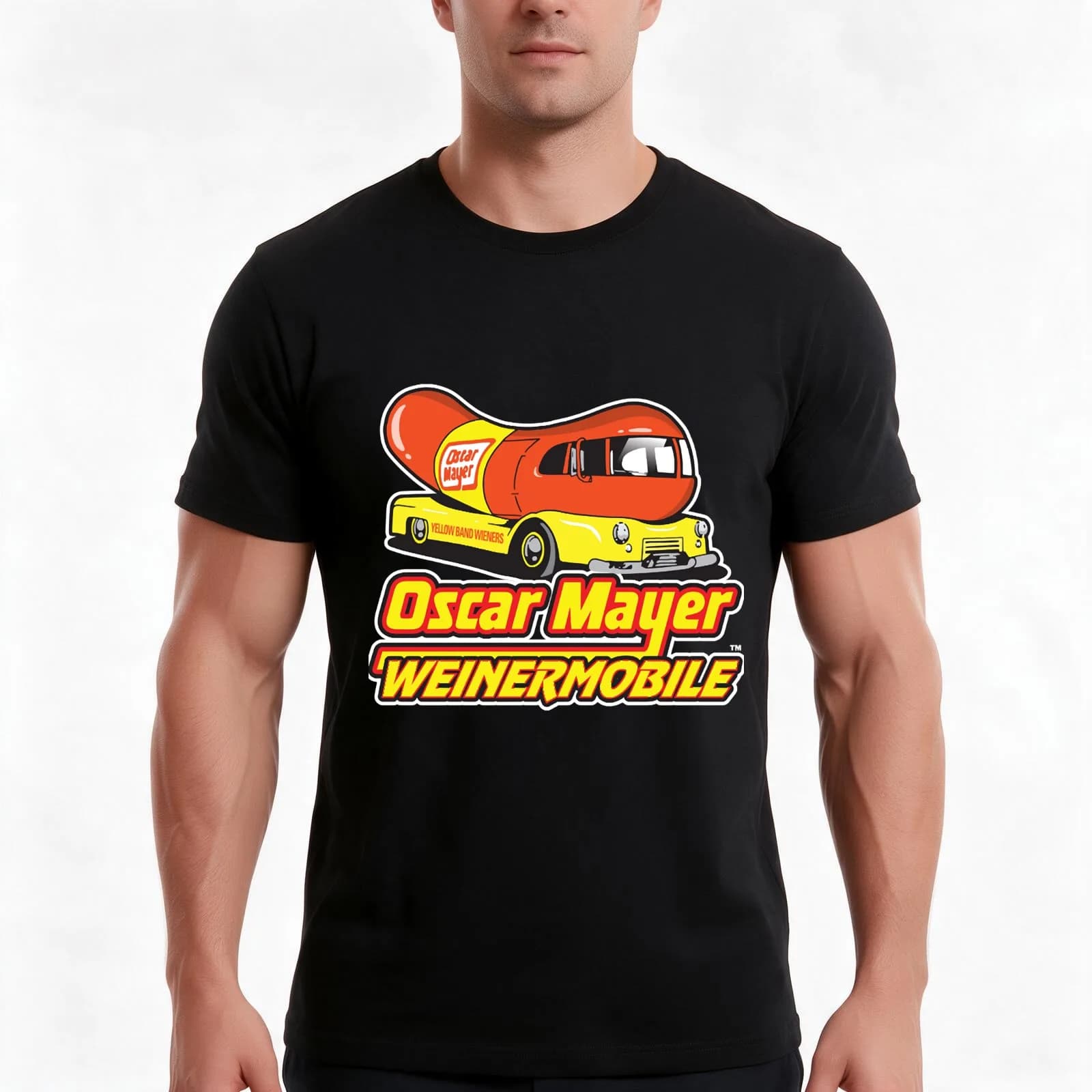Oscar Mayer Wienermobile T-Shirt, Summer Casual Cotton Tee, Oversized Streetwear Tops, Vintage Graphic Print, Unisex Men Women