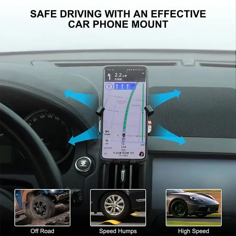For Land Rover Freelander 2 2007-2015 ABS Black Car Central Mobile Phone Holder GPS Navigation Holder Car Accessories