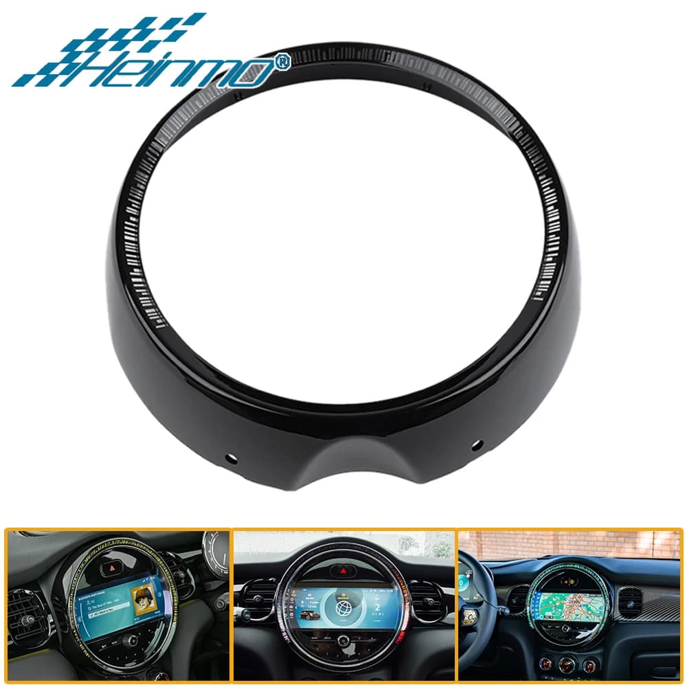 Car Central Console Control Screen Decorative Navigation Outer Ring Trim Shell For Mini Cooper F55 F56 F57 Interior Accessories