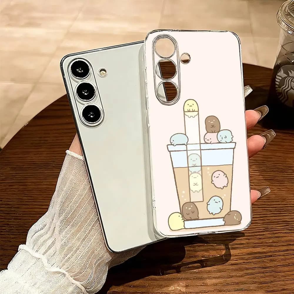 D-Sumikko Gurashi-i Phone Case For SamsungA10,12,20,21S,30,31,40,50,51,52,70,71 Transparent Cover