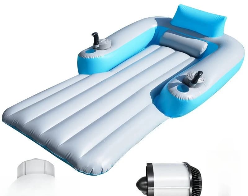 New Inflatable Dual Motor Water Lounger with Propeller Pool Float Adult Water Toy