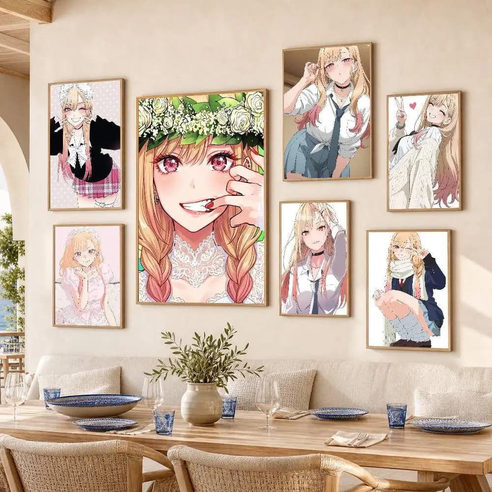 My Dress Up Darling  Poster Self-adhesive Art Waterproof Paper Sticker Coffee House Bar Room Wall Decor